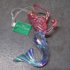 Kurt Adler 4.8"high Pink & Blue Iridescent Mermaid Ornament Item# T2412 NEW