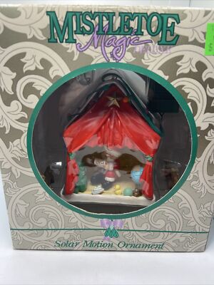 Mistletoe Magic Solar Motion Ornament Matrix Industries Santa's Tent 1995