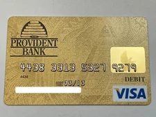The Provident Bank Visa Debit Card Expired March 2013▪️great condition▪️gold