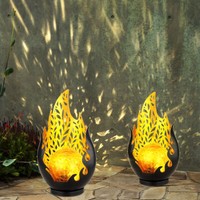 Gartenlampe Solarlampe AußEnleuchte Hof Dekorstanzungen Akku IP44 Led 2Er Set