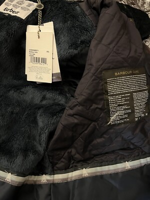 BARBOUR Girls' TURN Waxed Faux Fur Trim ~ Removable Hood Coat in Merlot MSRP$290