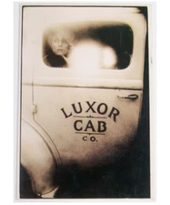Vintage 1970s Pop Art Greeting Card Girl in Luxor Cab - Richard L. Shafer