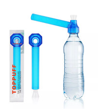 Cachimba portátil azul tornillo en botella convertidor filtro agua vidrio bong