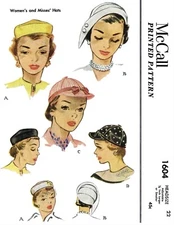 McCall 1604 Pattern Hat Visor BASEBALL Cap Chemo Alopecia