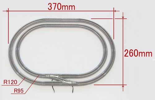 ROKUHAN R079 Z Gauge 1/220 Scale Track Set Mini CLASSIC Curved Double Wire Set - Picture 4 of 4