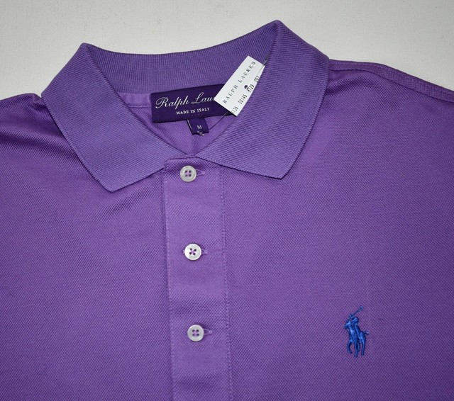 350 NWOT Authentic RALPH LAUREN COLLECTION Purple Label Cotton POLO