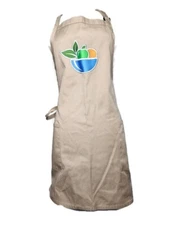Uncommon Threads Fruit Bowl Applique Khaki Apron