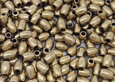 100 pcs Vintage Gold Solid Raw Brass Metal Beads 7mm x 5mm Oval Crafts Jewelry