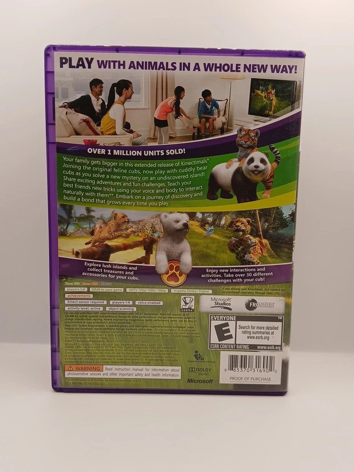 Kinectimals: Now With Bears - Xbox 360 - Complete - CIB - Image 4 of 4