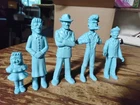 Marx DICK TRACY Cartoon Figure Set (5) B. O. Plenty,Gravel Gertie,etc Playset