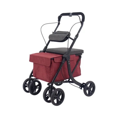 EASY LIVING Lightweight Folding Shopping Trolley With Seat