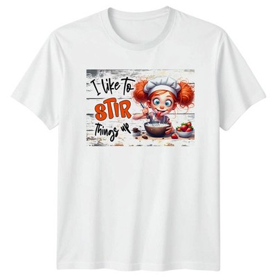 I Like To STIR Things Up Backen Hobbys Herren T-Shirt Damen Tee Grafik Unisex