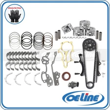 Fit 85-95 Toyota Pickup 4Runner 2.4L Timing Chain Kit Piston Ring Engine Bearing