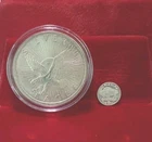 Lot with 1oz .999 Silver Eagle Round And 1g .999 Silver Buffalo/Indian Head...