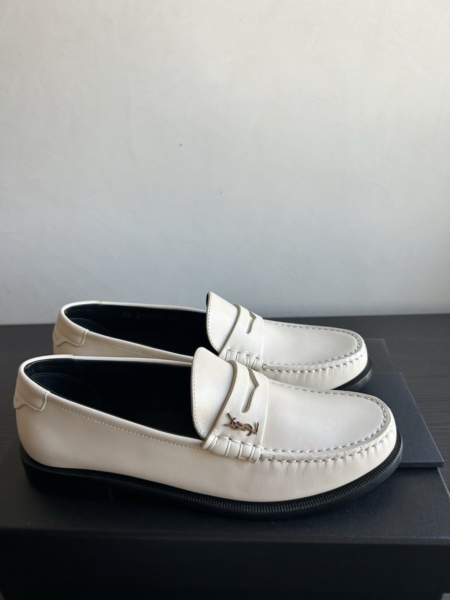 Loafers SAINT LAURENT Women's White EU 37.5 US Size 7 | eBay