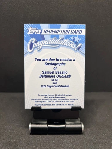 2026 Topps Finest Samuel Basallo Base (RAW)