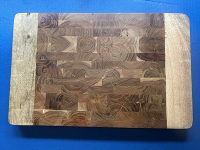 LARGE Acacia Wood Rectangular End Grain Cutting Board Block, 22  x 14'' x 1.5''