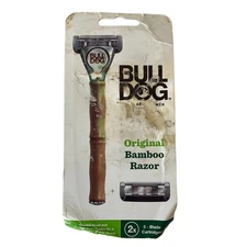 Bulldog Skincare Bamboo Razor Handle w/ 2x 5-Blade Cartridges for Men Free Ship