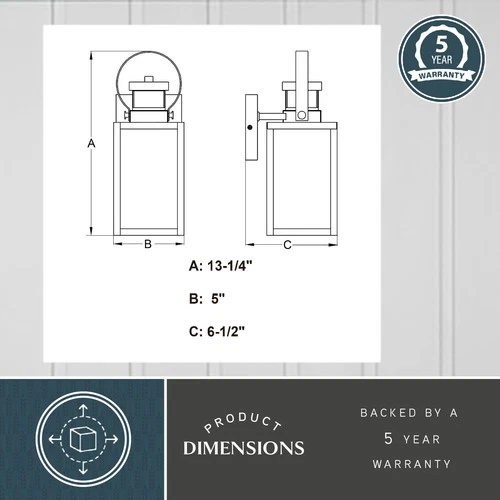 Vaxcel Lighting T0568 Medinah 1 Light 13" Tall Outdoor Wall - White - Picture 9 of 12