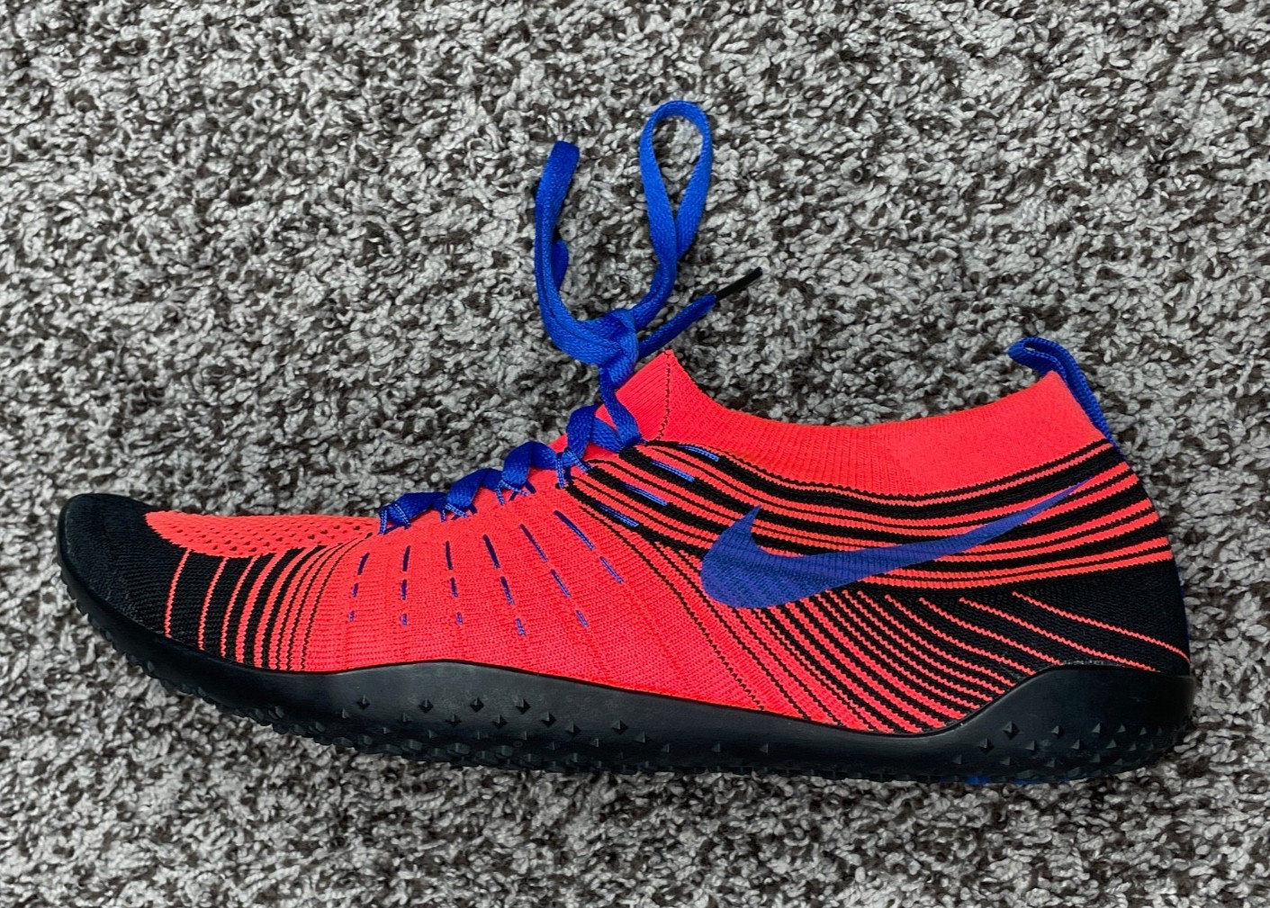 Nike Free HyperFeel Flyknit Red Blue Blk Men Sz 11.5us NEW 638073 640 RARE