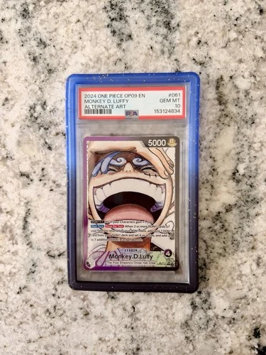 PSA 10 2024 One Piece CCG EN Monkey D. Luffy Alt Art Foil OP09-061