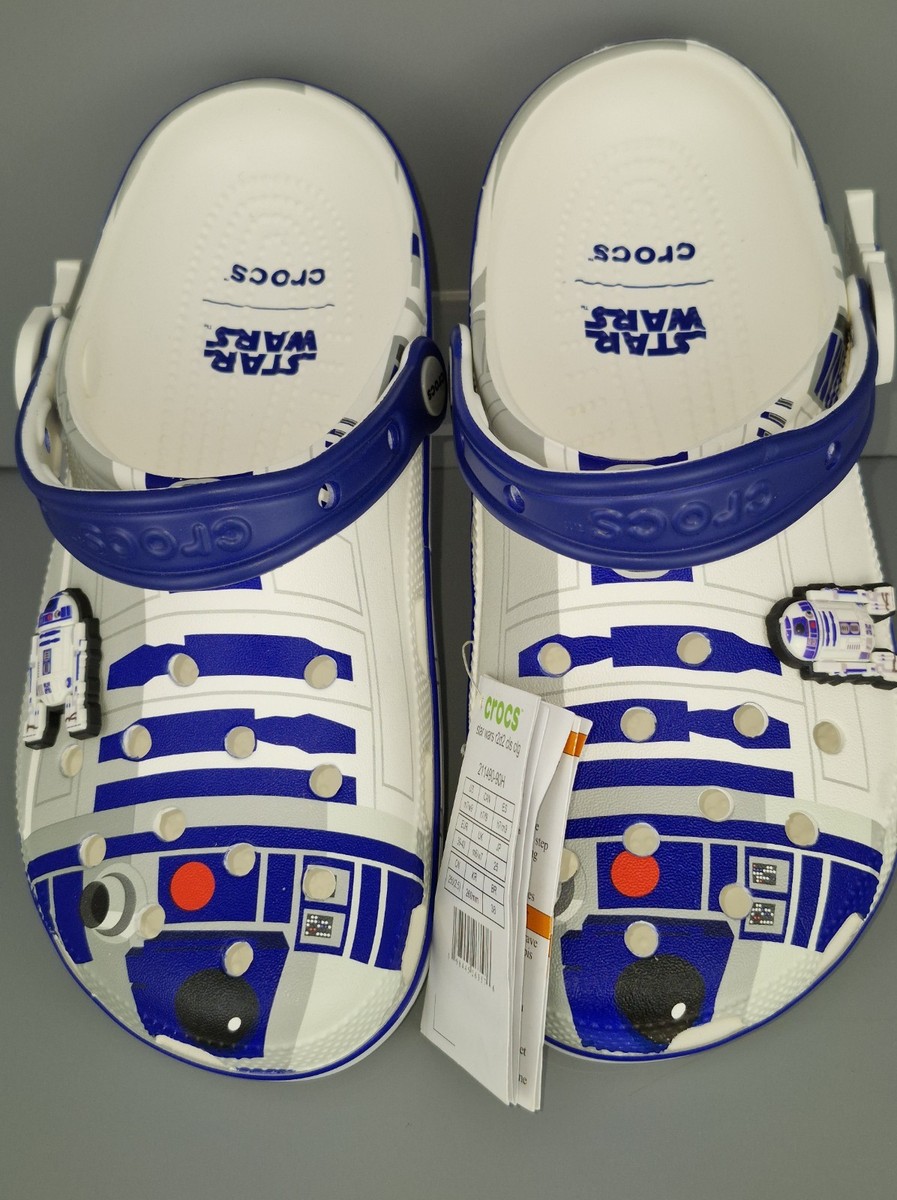 Star Wars R2-D2 Crocs Classic Clog W Sz 9 M7 White Droid SciFi Action Lucus Film Star Wars™ Crocs R2-D2 Classic Clog - Little Kid / Big Kid  main image 3
