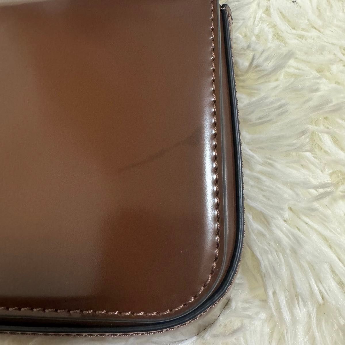 PRADA Shoulder Bag Leather Brown 2VD061 All-Leather Crossbody Bag Auth from JP thumbnail 5