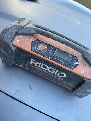 #ad #ad Ridgid R84087 18V Jobsite Radio w Hyper Lithium Ion 18v Battery Tested Working $35.19
