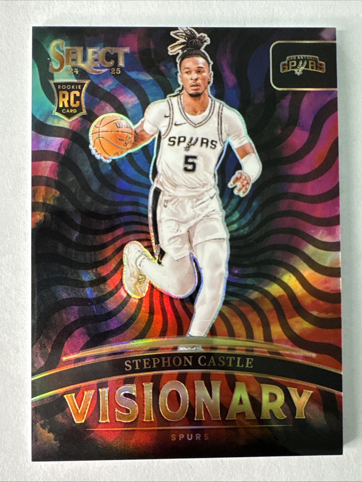 2024-25 Panini Select Stephon Castle Visionary RC SSP Case Hit Spurs
