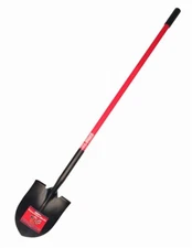 Round-Point Shovel, Fiberglass Cushion-Grip Handle