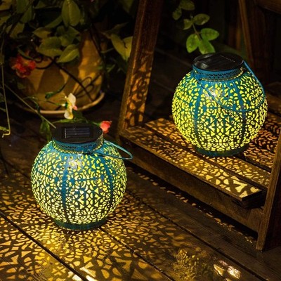 TAKE ME Solar Lanterns Outdoor Lights Waterproof Garden for Blue 
