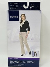 Sigvaris Medical Soft Opaque Women s Knee High 20-30mmHg Black Large Short