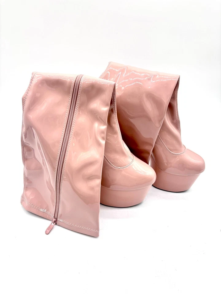 Ellie 709 Zemma Women's Pink 7 Inch Stiletto Knee High Boots: Size 11 - Image 3 of 4