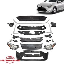 For Toyota Yaris Iasedan 2017-2020 Front Bumper Coverheadlightsgrille Kit