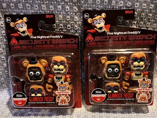 Lot Of 2 Funko Snaps! Five Nights at Freddy's Glamrock Action Figure FNAF READ