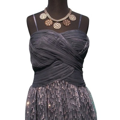 sequin bra dress David Koma Bra Detail Sequin Mini Dress in Black & Grey