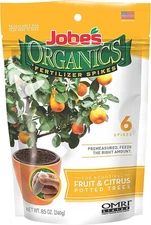 Jobe’s Organics Garden Fertilizer Spikes, Easy Care Fertilizer for Fruit Plants