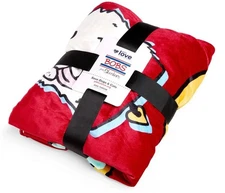 NEW Bob for Sketchers Red Dog Face Dog Throw Blanket, 27 L X 36 W in