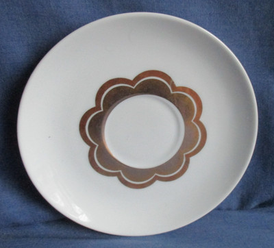 Thomas Rosenthal Untertasse 14,2 cm Campana Goldrosette weitere Porzellan Teile