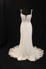 Elegant Square Neck Mermaid Wedding Dress with Floral Lace Satin Bridal Gown