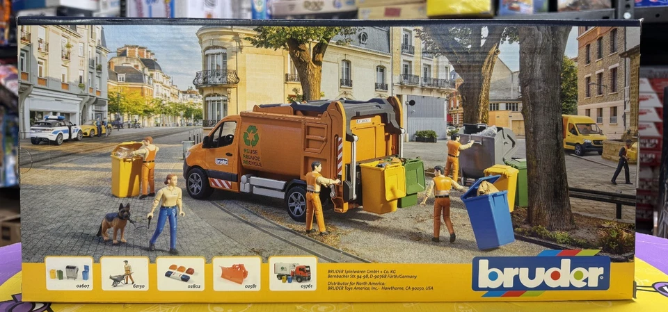 BRUDER 02682 - scala 1:16 - MB SPRINTER SMALTIMENTO RIFIUTI COMUNALI - NUOVO - Immagine 3 di 4