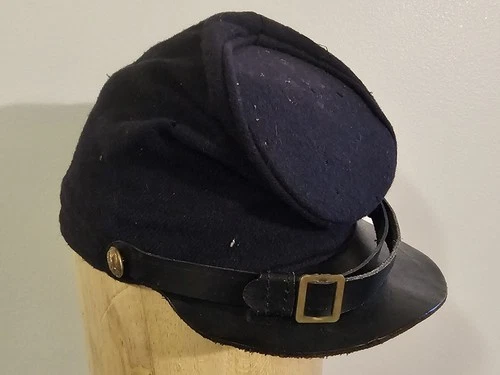 Civil War Reenactment US Union Blue Wool Kepi Forage Lined Replica