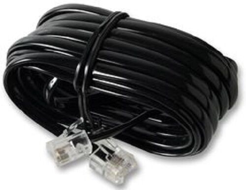 Câble Internet haut débit haut débit 3 m RJ11 - RJ11 4 broches entièrement câblé noir - Photo 1/1