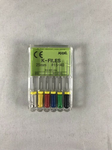 Mani Dental Wurzelkanal Endo NiTi Stahl K-Feilen 25 mm alle Größen 30 Feilen/Packung - Bild 11 von 20