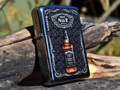 Jack Daniels Bottle Zippo Lighter - Old No. 7 - Tennessee Whiskey