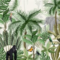 20 Servietten Rainforest Affe Gorilla Dschungel Regenwald Tropen Urwald 33X33Cm