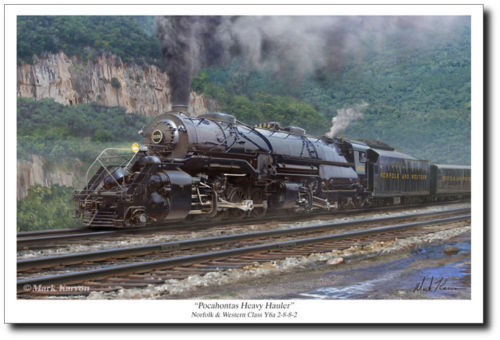 Pocahontas Heavy Hauler" Norfolk & Western Class Y6a by Mark Karvon - Railway - Picture 1 of 1