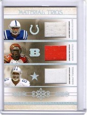 Marvin Harrison Johnson Owens 2007 National Treasures Triple Jersey 23/25