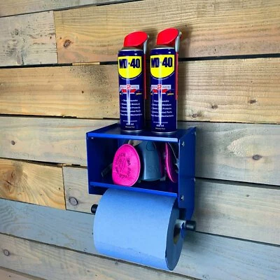 Blue Roll Industrial Cleaning Supplies Paper Towel Holder Dispenser Shelf DIY - Image 1 of 4