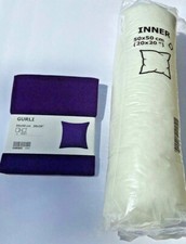 Ikea GURLI Pillow Cushion Cover  Inner Insert PURPLE 20" X 20" New Zippered